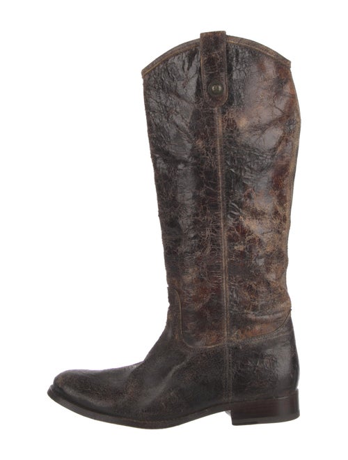 Frye Leather Printed Riding Boots