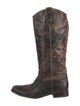 Frye Leather Printed Riding Boots