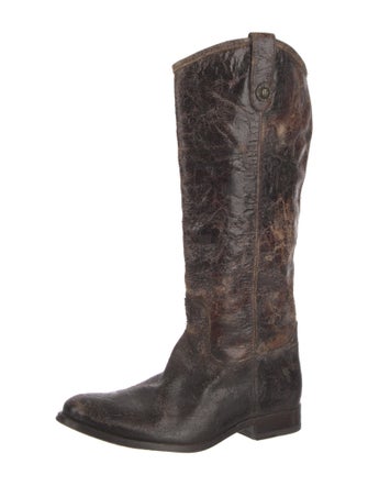 Frye Leather Printed Riding Boots
