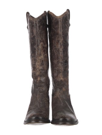 Frye Leather Printed Riding Boots