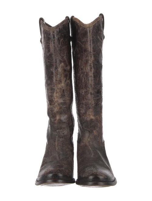 Frye Leather Printed Riding Boots