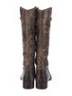 Frye Leather Printed Riding Boots