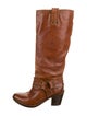 Frye Leather Studded Accents Riding Boots