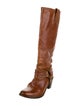 Frye Leather Studded Accents Riding Boots
