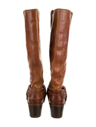 Frye Leather Studded Accents Riding Boots