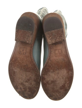 Frye Leather Colorblock Pattern Western Boots