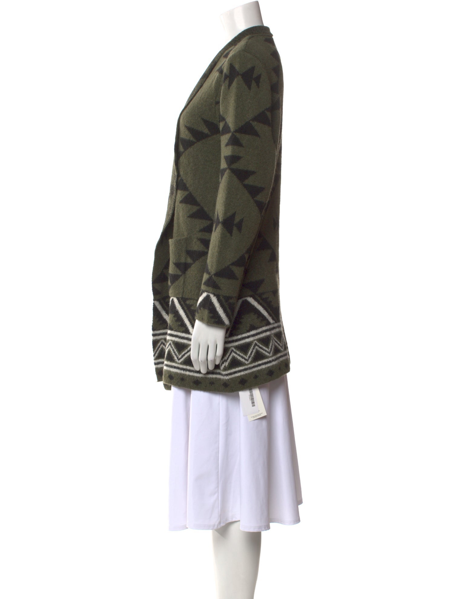 Frye Printed Open Front Sweater