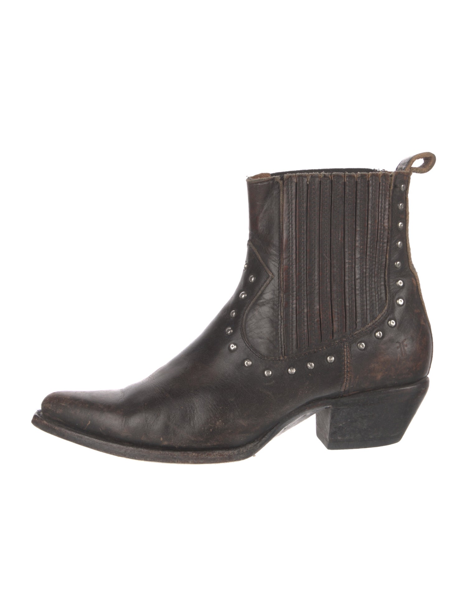 Frye Leather Studded Accents Chelsea Boots