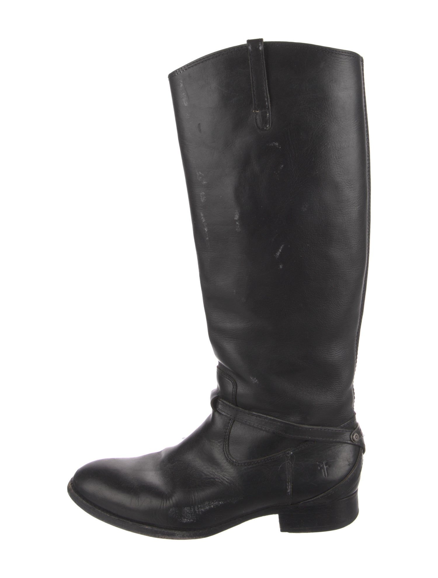 Frye Leather Embroidered Accent Riding Boots