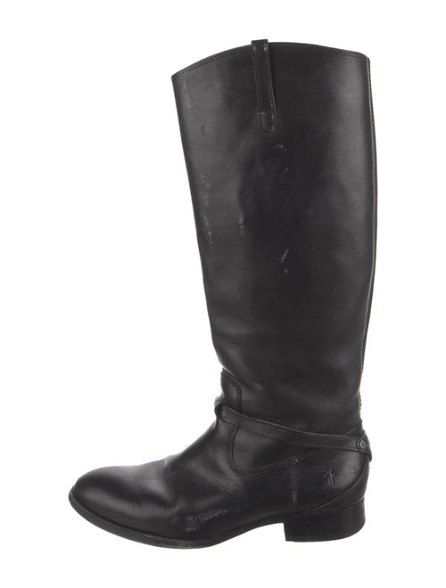 Frye Leather Embroidered Accent Riding Boots