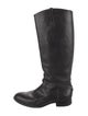 Frye Leather Embroidered Accent Riding Boots
