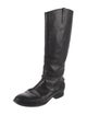 Frye Leather Embroidered Accent Riding Boots