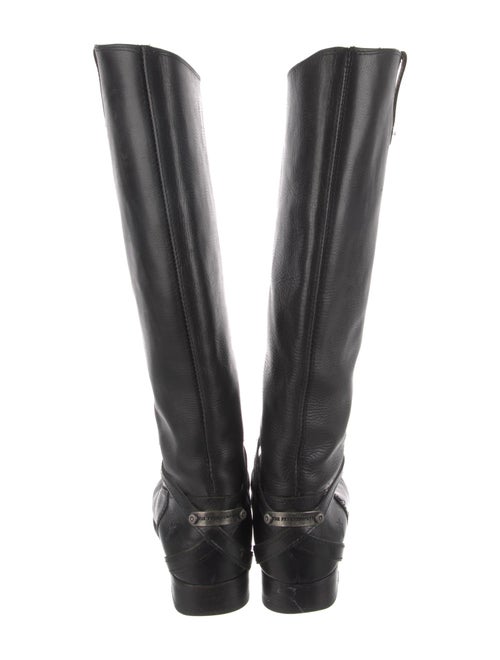 Frye Leather Embroidered Accent Riding Boots