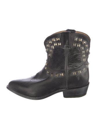 Frye Leather Studded Accents Western Boots