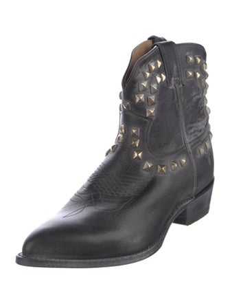 Frye Leather Studded Accents Western Boots