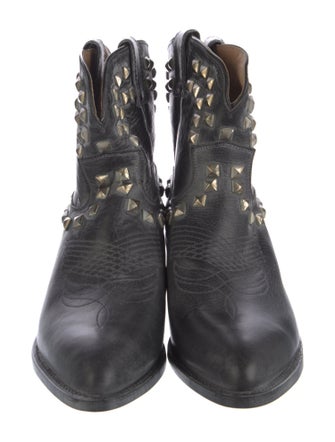 Frye Leather Studded Accents Western Boots