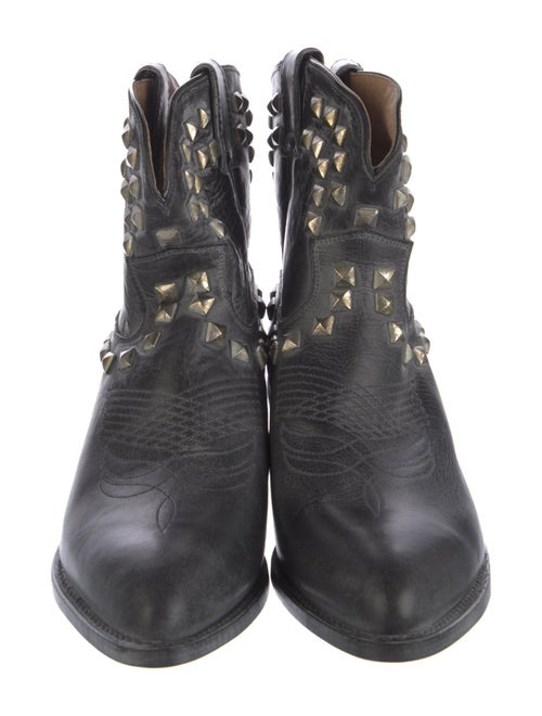 Frye Leather Studded Accents Western Boots