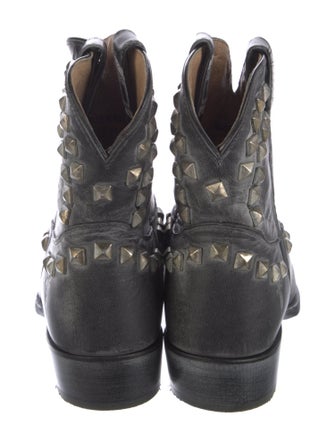 Frye Leather Studded Accents Western Boots