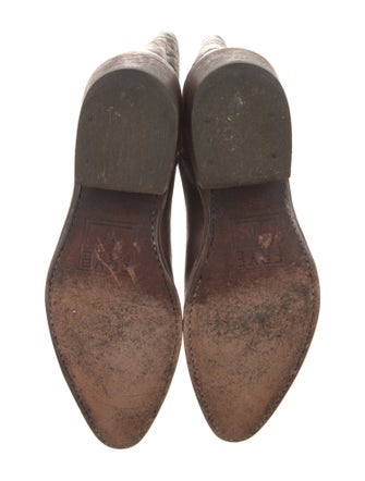 Frye Leather Embroidered Accent Western Boots