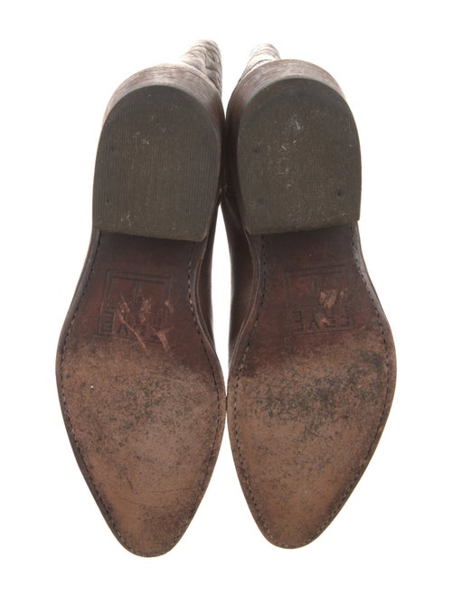 Frye Leather Embroidered Accent Western Boots