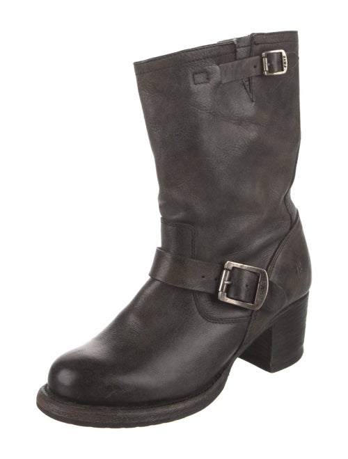 Frye Leather Distressed Accents Moto Boots