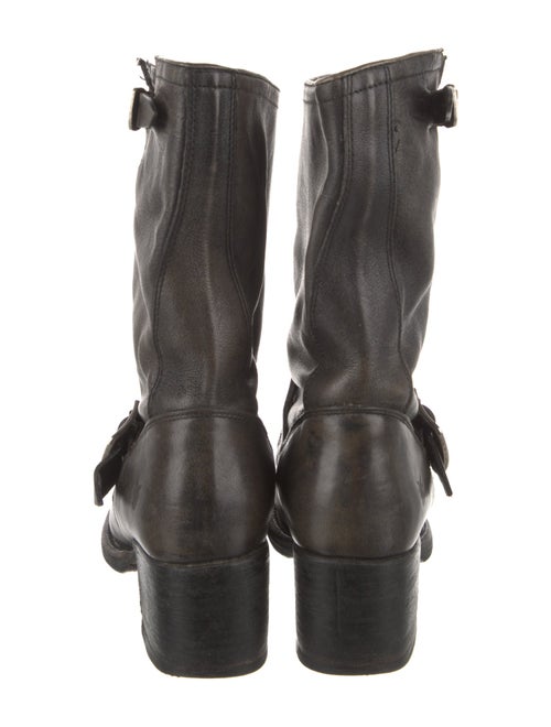Frye Leather Distressed Accents Moto Boots