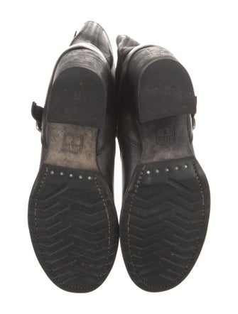 Frye Leather Distressed Accents Moto Boots