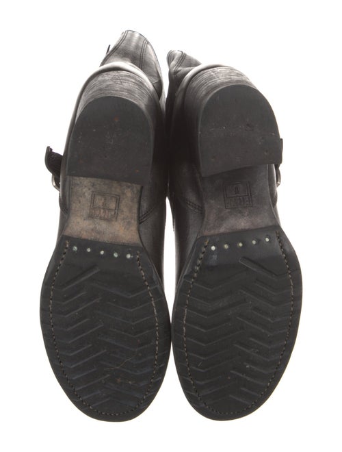 Frye Leather Distressed Accents Moto Boots