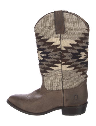 Frye Leather Printed Western Boots