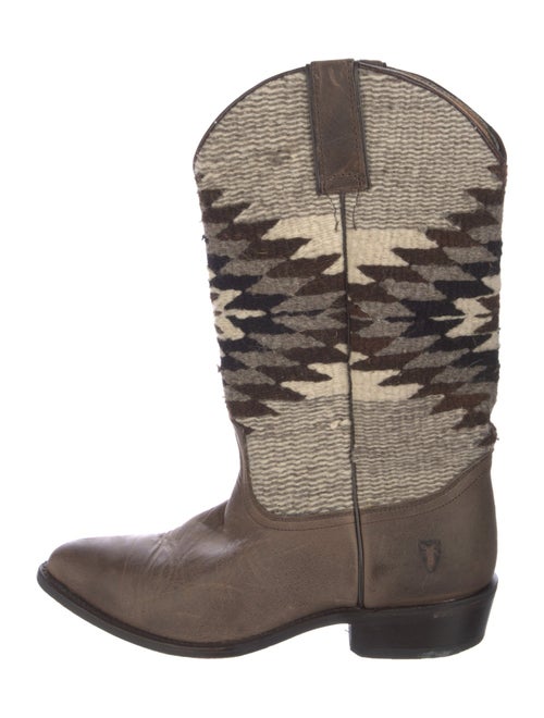 Frye Leather Printed Western Boots