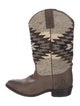 Frye Leather Printed Western Boots