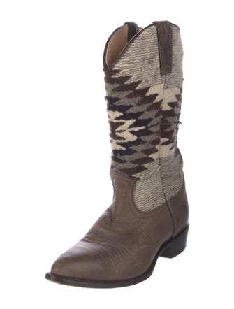 Frye Leather Printed Western Boots