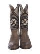 Frye Leather Printed Western Boots