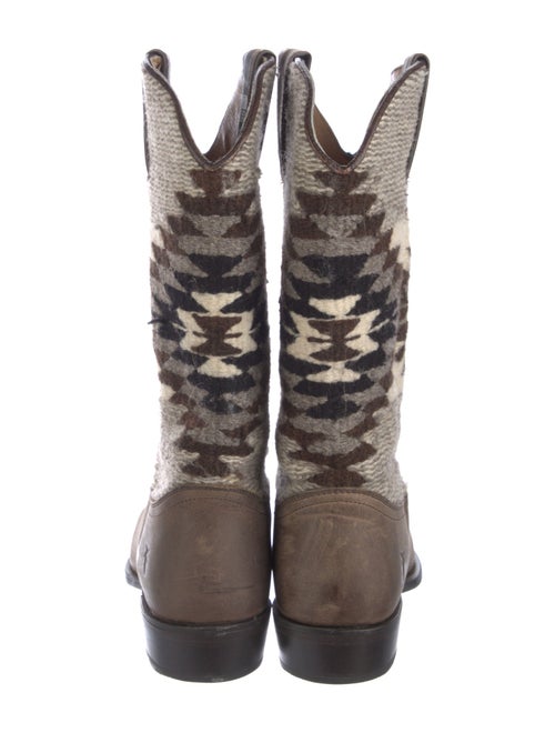 Frye Leather Printed Western Boots