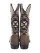 Frye Leather Printed Western Boots