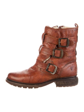 Frye Leather Moto Boots