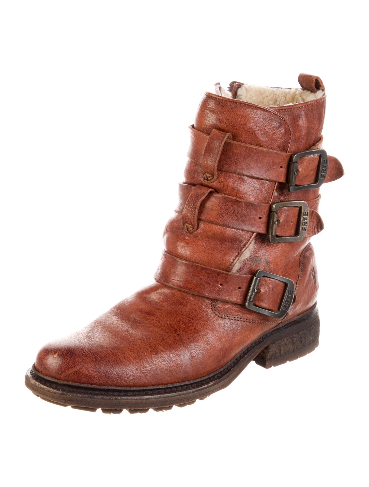 Frye Leather Moto Boots
