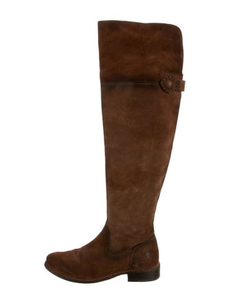 Frye Suede Tassel Accents Riding Boots