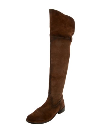 Frye Suede Tassel Accents Riding Boots