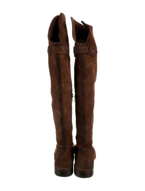 Frye Suede Tassel Accents Riding Boots