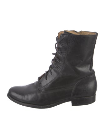 Frye Leather Combat Boots