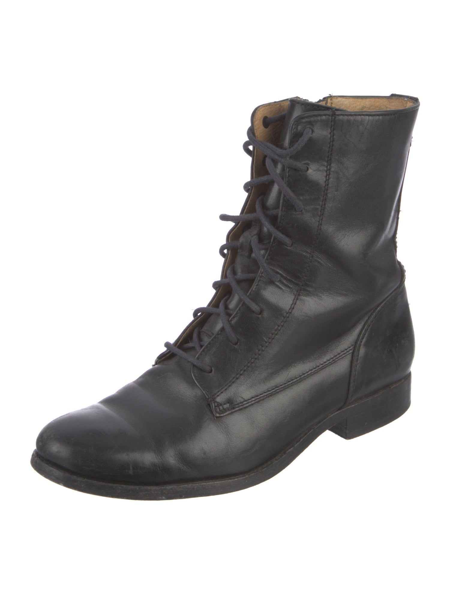 Frye Leather Combat Boots