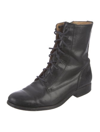 Frye Leather Combat Boots