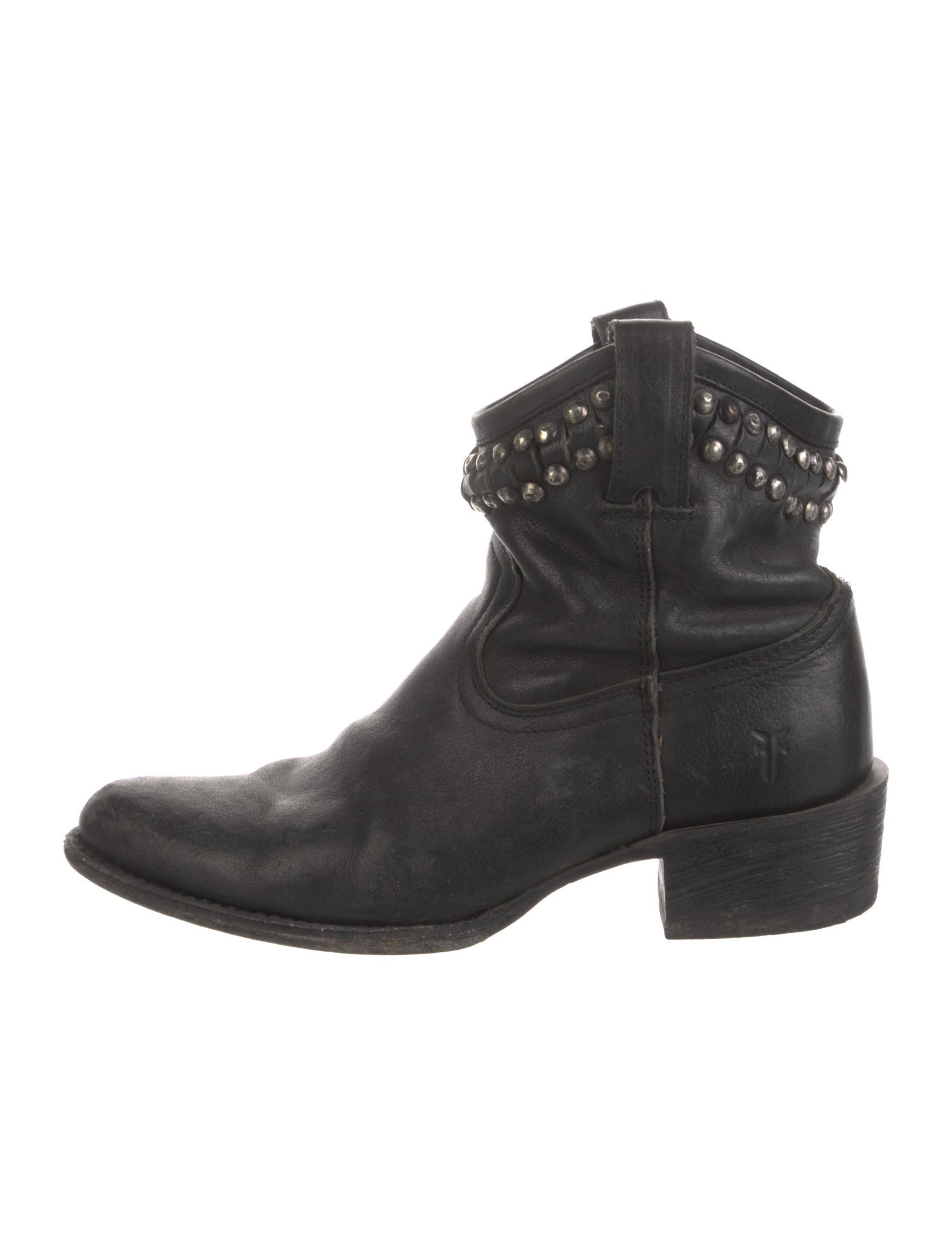 Frye Leather Studded Accents Combat Boots