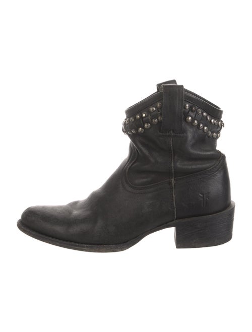 Frye Leather Studded Accents Combat Boots