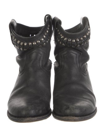 Frye Leather Studded Accents Combat Boots