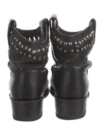 Frye Leather Studded Accents Combat Boots
