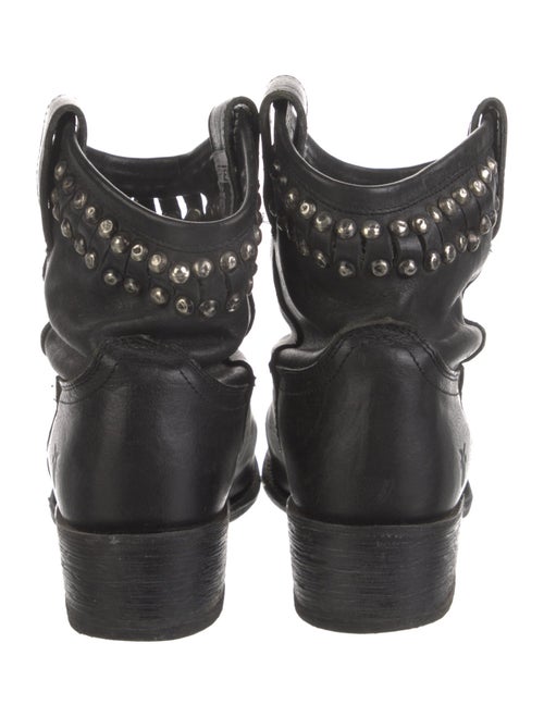 Frye Leather Studded Accents Combat Boots
