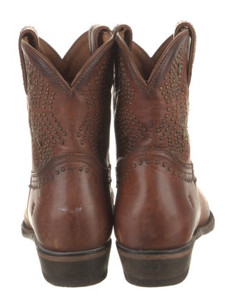 Frye Leather Studded Accents Western Boots