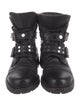 Frye Leather Studded Accents Combat Boots